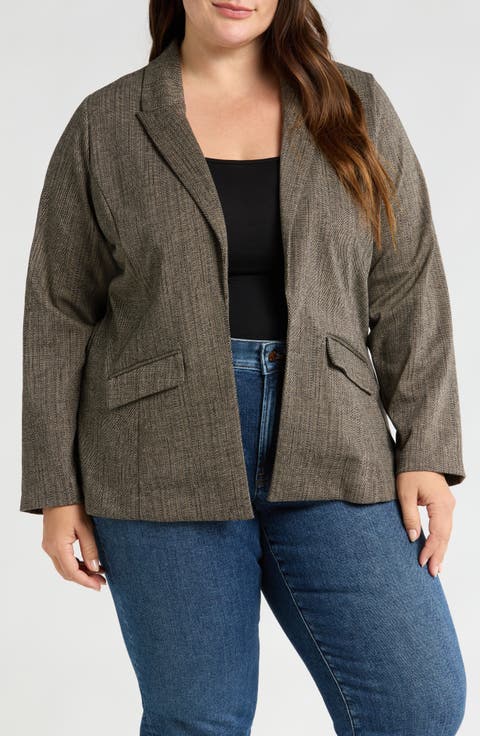 Open Front Blazer (Plus)