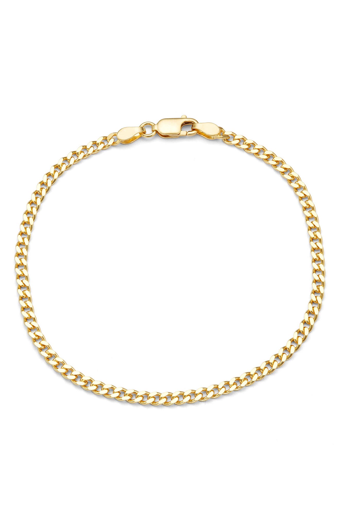 FZN Sterling Silver Curb Chain Bracelet