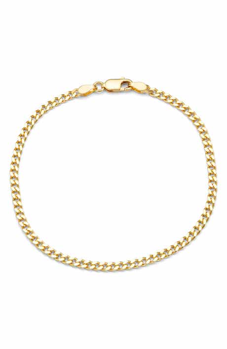 FZN Sterling Silver Curb Chain Bracelet