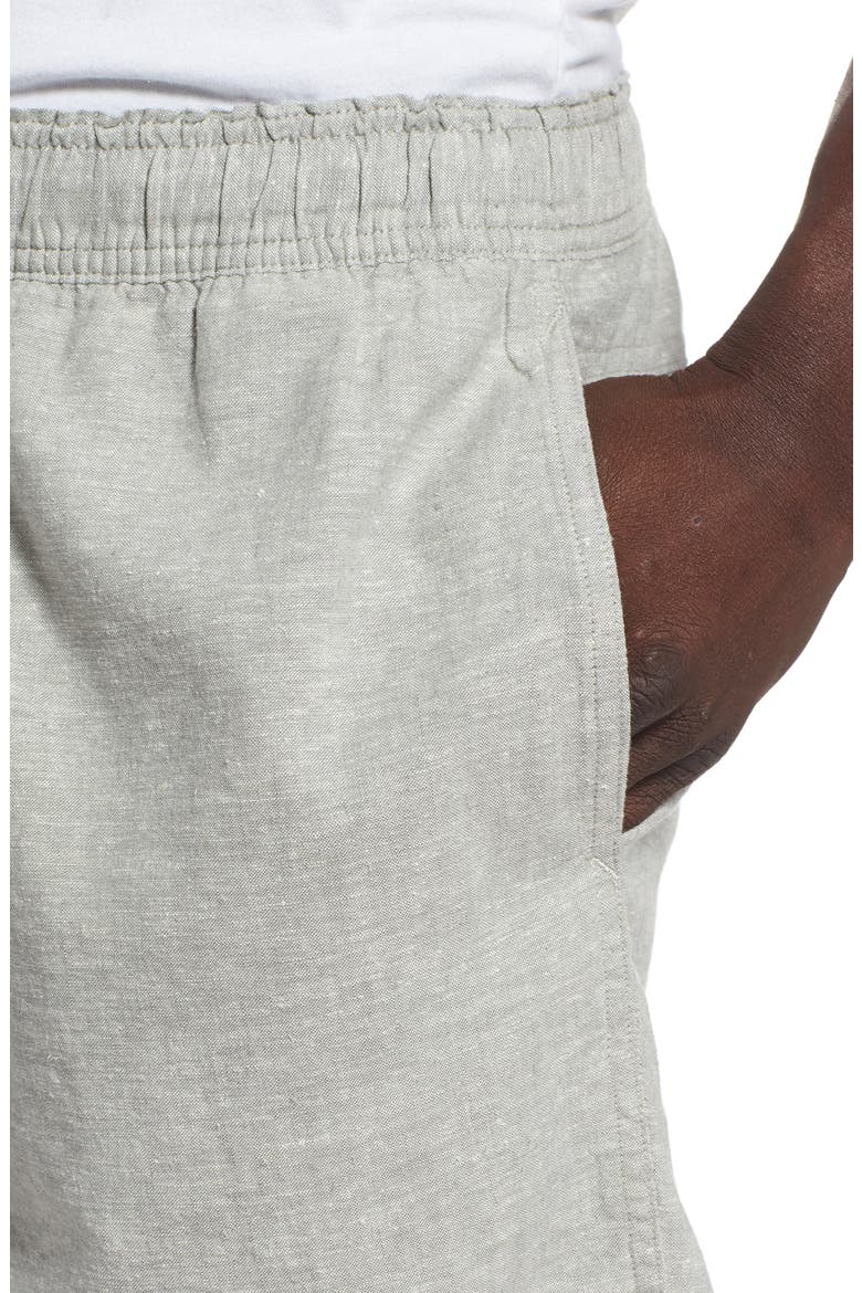 Baggies Natural Hemp Blend Shorts, Alternate, color, CHAMBRAY/ FEATHER GREY
