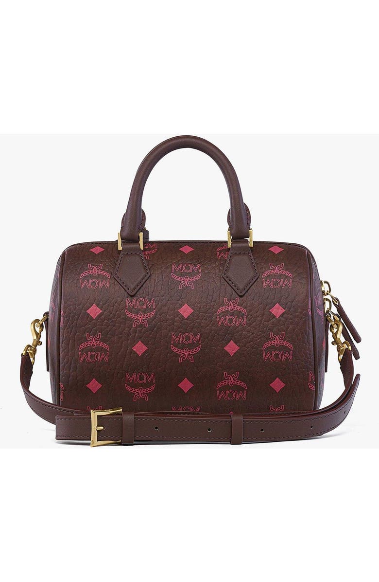 MCM Ella Boston Bag in Maxi Visetos, Alternate, color, Cinnamon