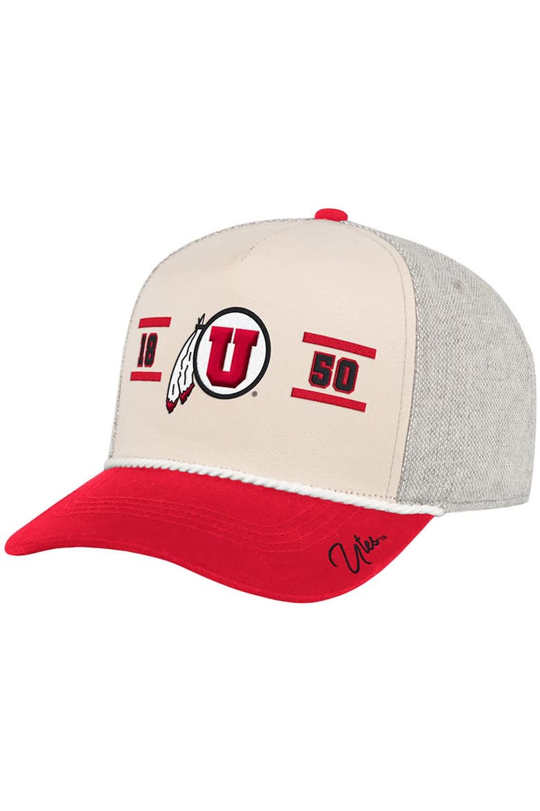 Men's Colosseum  Natural Utah Utes Frank Podium Adjustable Hat, Main, color, Natural