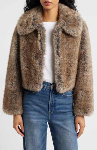 MANGO Bola Faux Fur Jacket