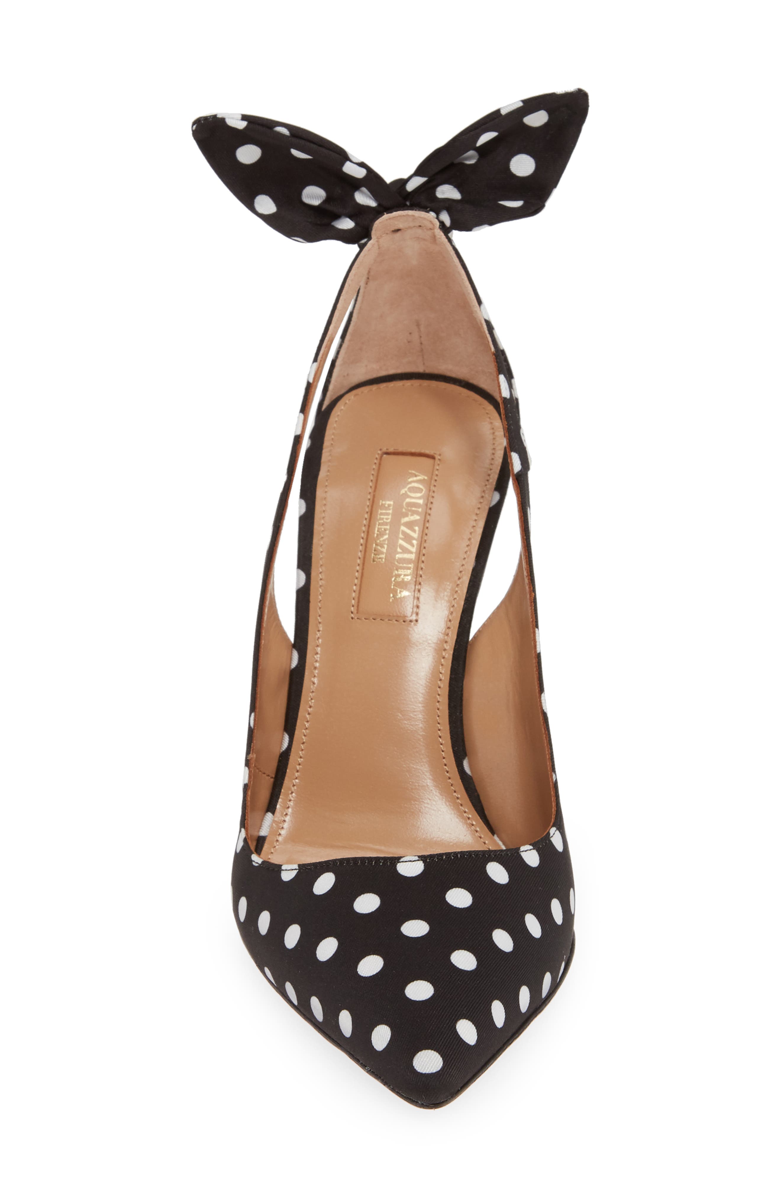 Aquazzura Deneuve Bow Pointy Toe Pump, Alternate, color, 