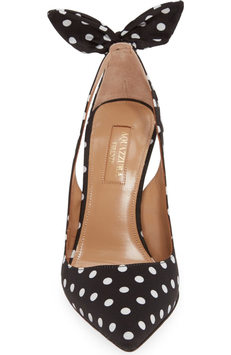 Aquazzura Deneuve Bow Pointy Toe Pump, Alternate, color,