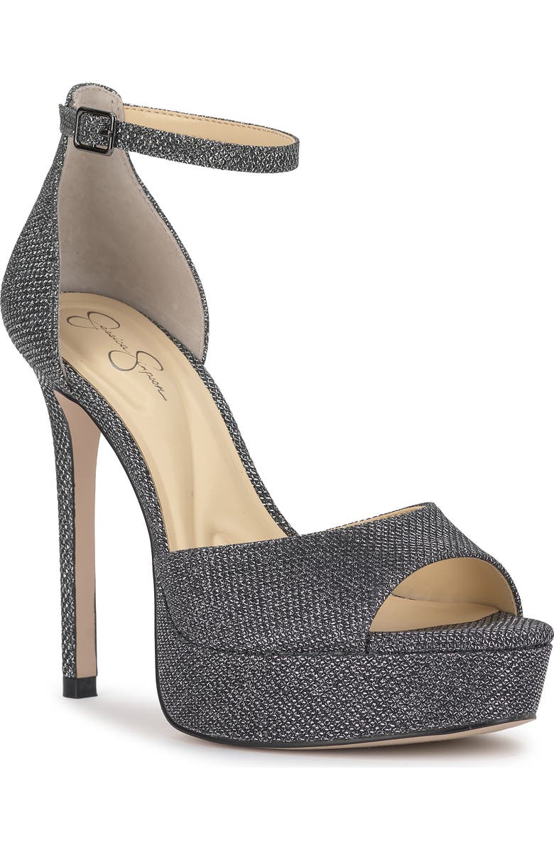 Jessica Simpson Sohilea Ankle Strap Platform Sandal, Main, color, Silver