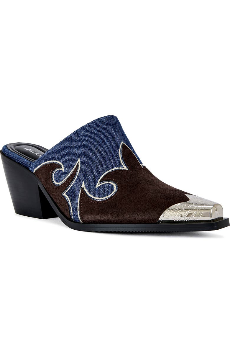 AZALEA WANG Cecily Western Mule, Main, color, Blue/ Brown