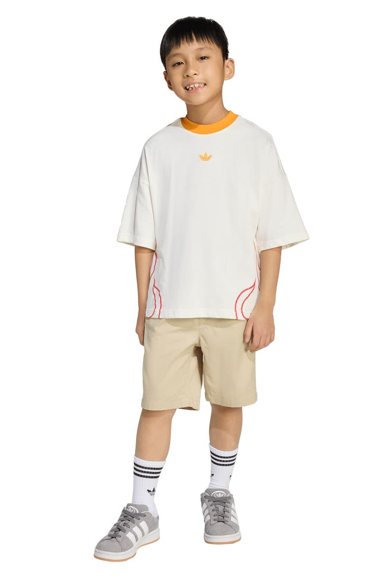 Kids' Crewneck T-Shirt & Shorts Set, Alternate, color, OFF WHITE