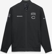 Nike Men's Nike  Black Chicago Bears 2026 Salute to Service Sideline Full-Zip Bomber Jacket