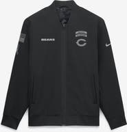 Nike Men's Nike Black Chicago Bears 2026 Salute to Service Sideline Full-Zip Bomber Jacket