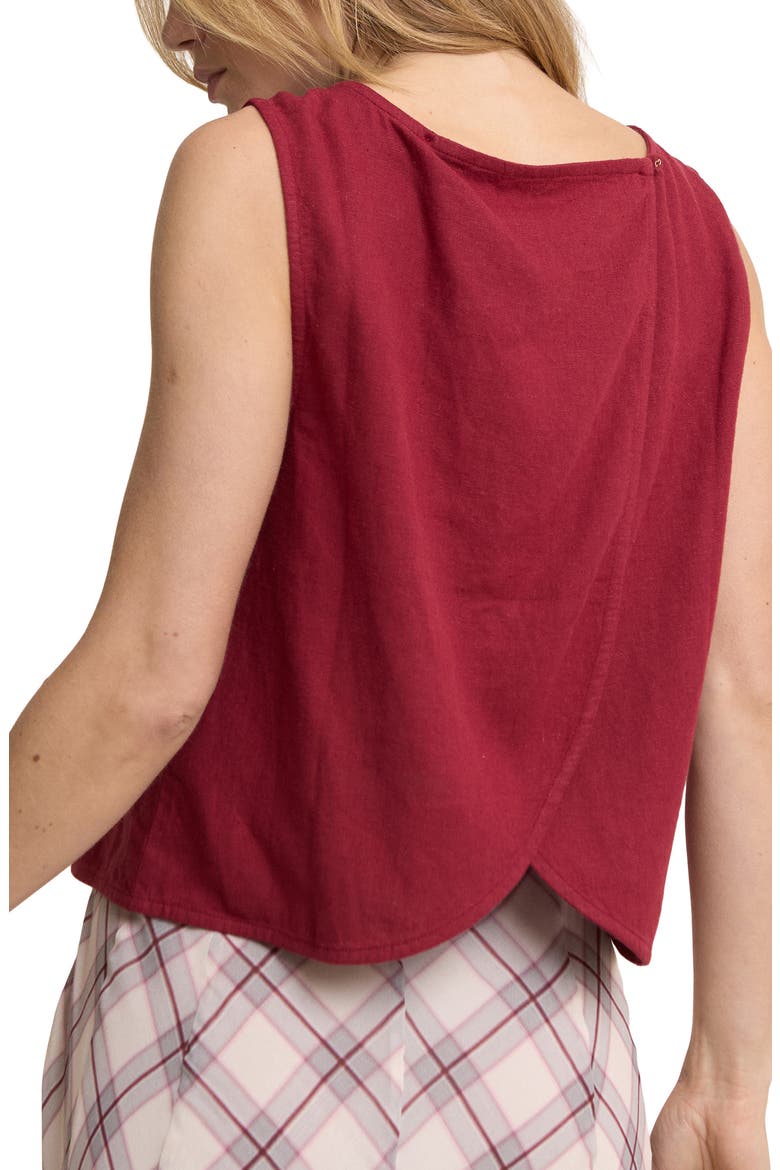Tulip Back Sleeveless Top, Alternate, color, RED