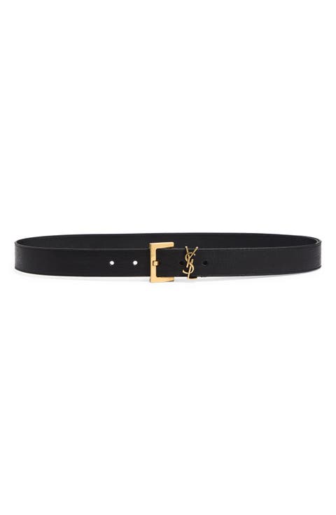 Cassandre Logo Leather Belt