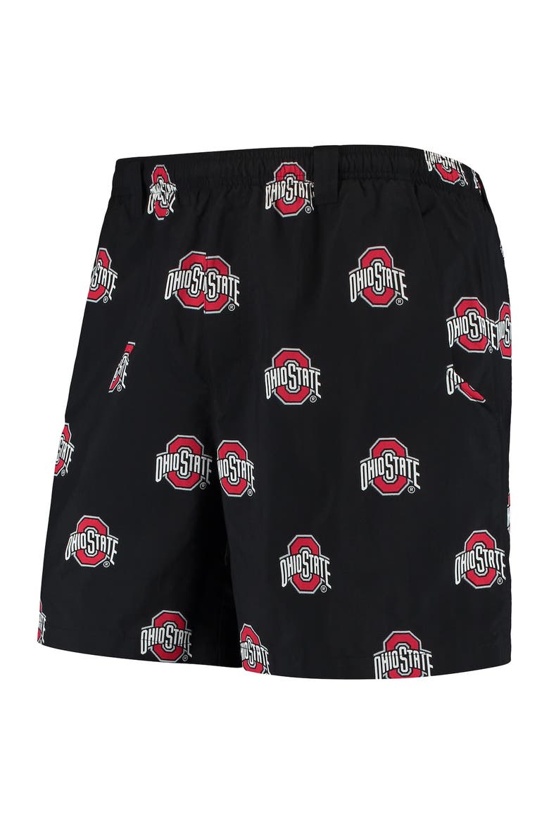 Men's Columbia Black Ohio State Buckeyes PFG Backcast II Omni-Shade Hybrid Shorts, Alternate, color, Black