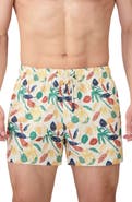 Sunset x Vine Leaf Print Swim Trunks
