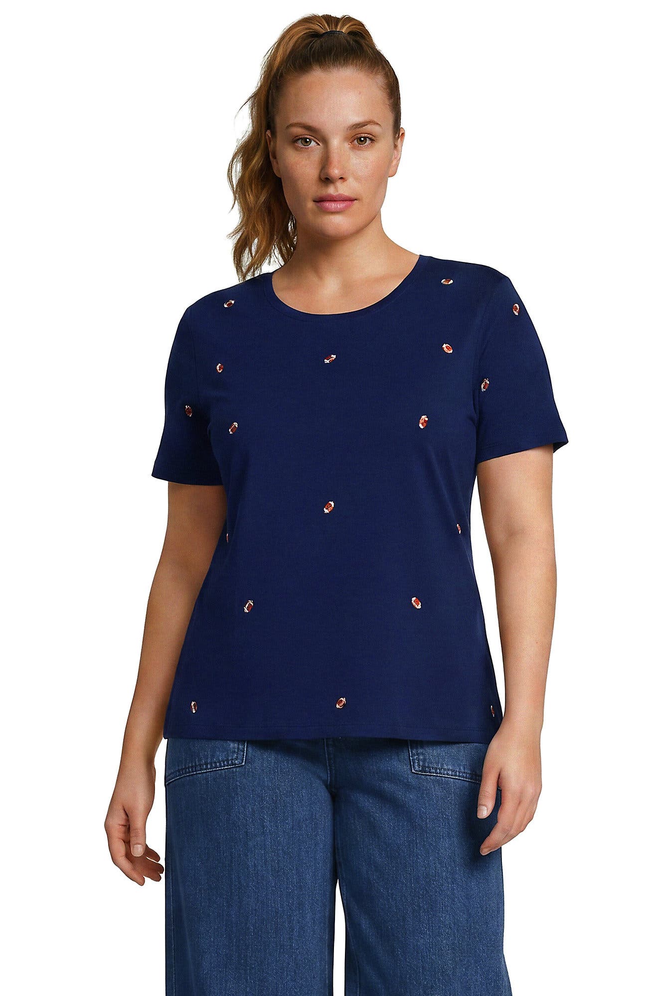 Football Embroidery/Navy