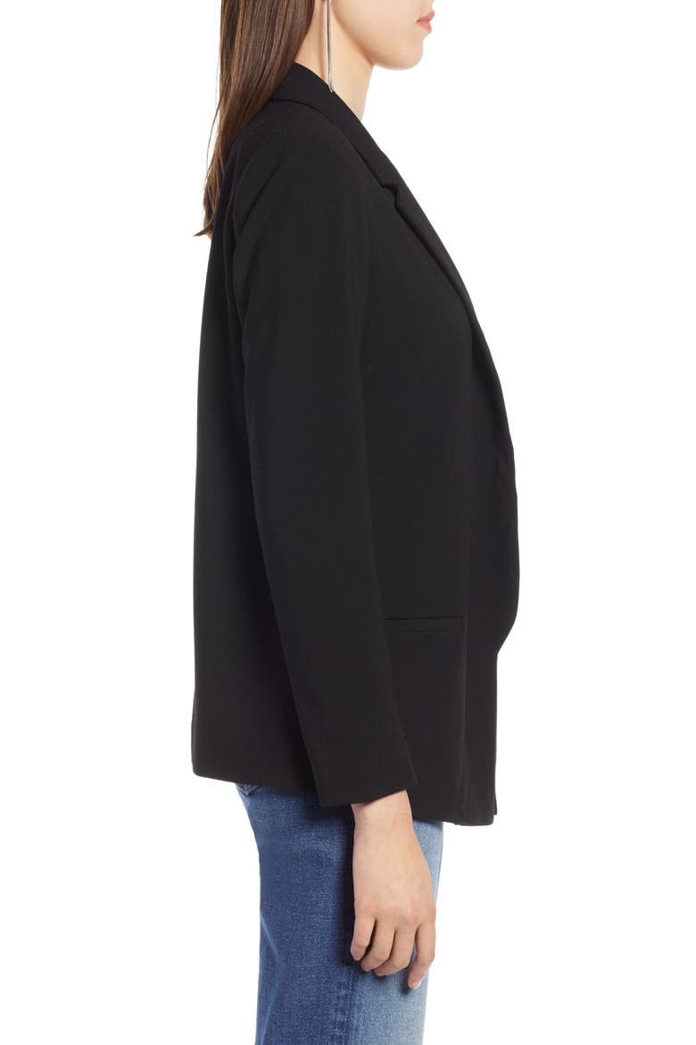 Open Front Blazer, Alternate, color, BLACK