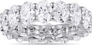 SUZY LEVIAN Sterling Silver Petite Oval-Cut CZ Eternity Band Ring
