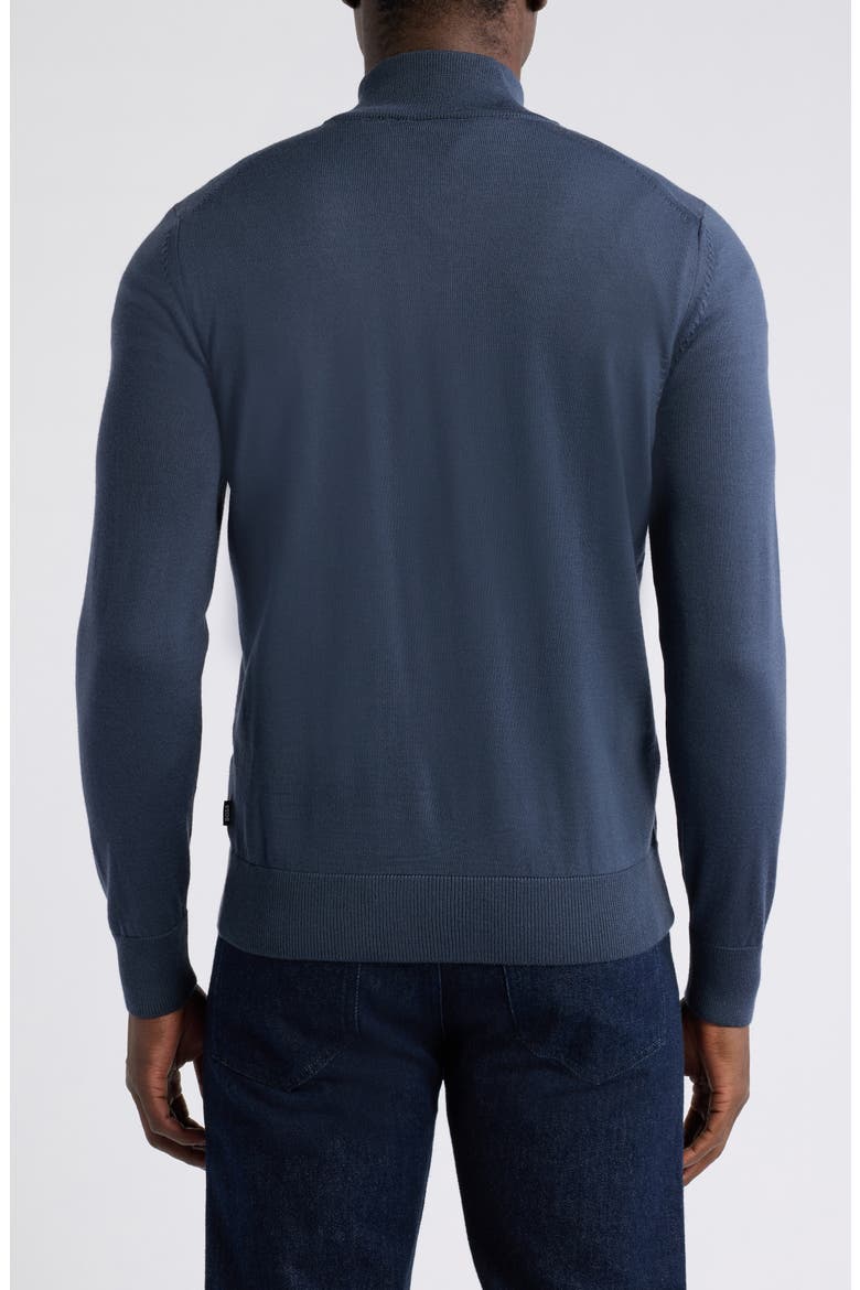 Ebenji Quarter Zip Virgin Wool Sweater, Alternate, color, OPEN BLUE