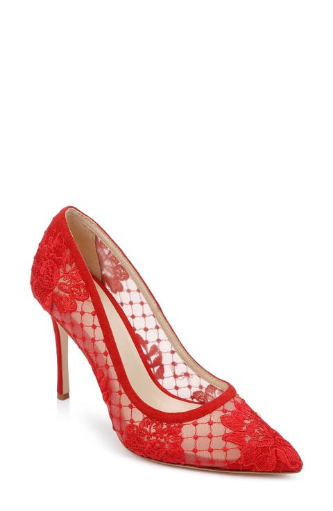 Anais Embroidered Lace Pump (Women)