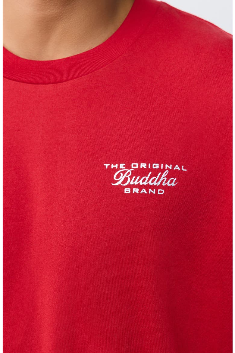 Envision Script Buddha Graphic T-Shirt, Alternate, color, TRV RED