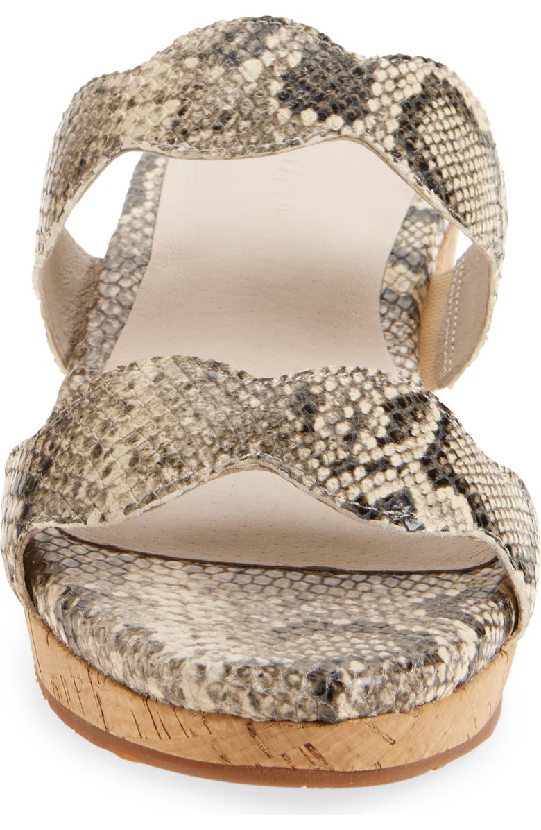 Chocolat Blu Fira Platform Wedge Slide Sandal, Alternate, color, Natural Embossed Snake