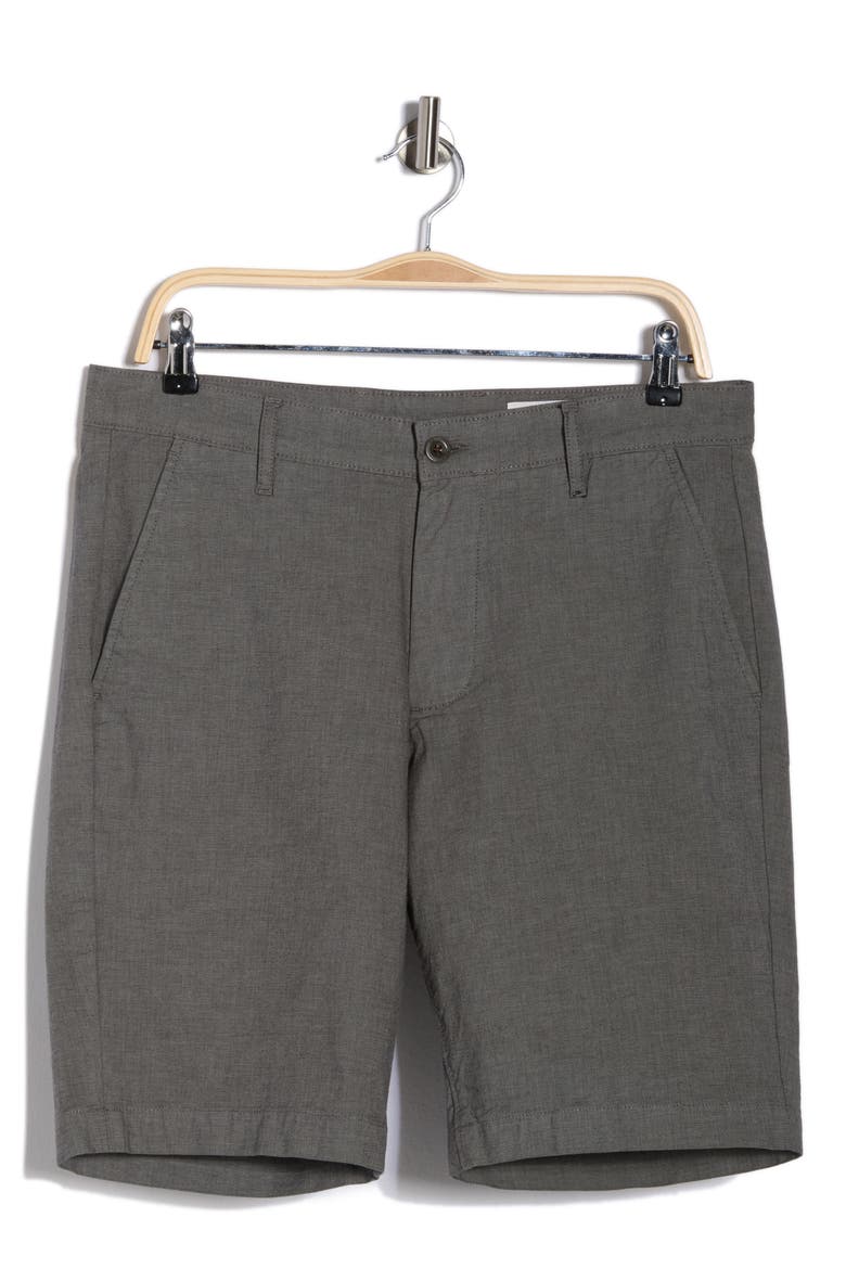 Griffin Cotton Blend Shorts, Alternate, color, HEATHERED STORM GREY