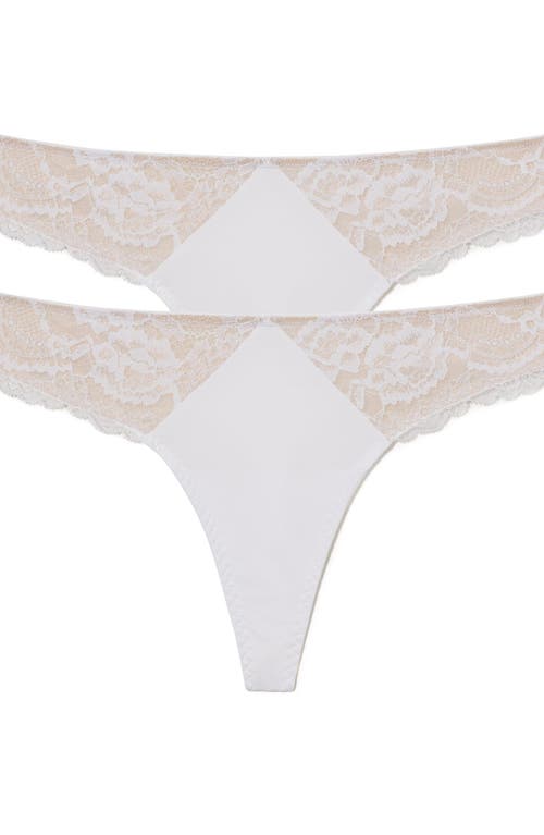 Skarlett Blue Minx Lace Thong 2-pack In White