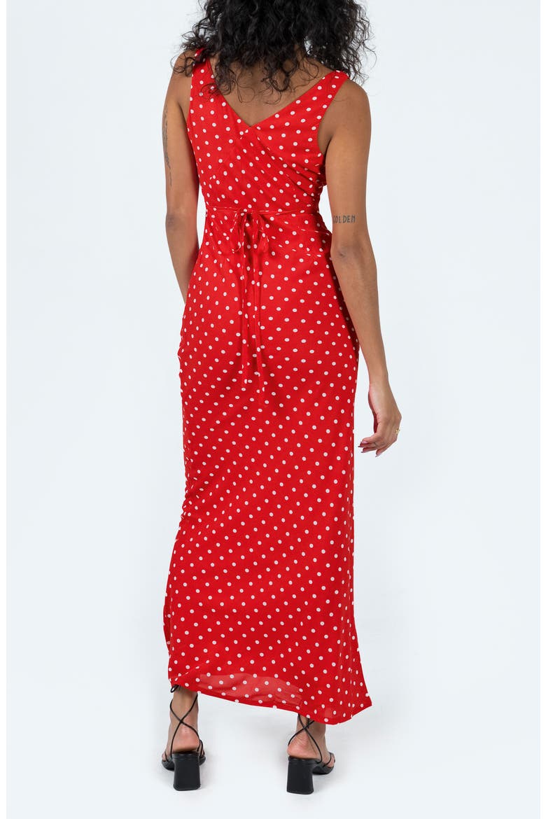 Nellie Polka Dot Maxi Dress, Alternate, color, RED
