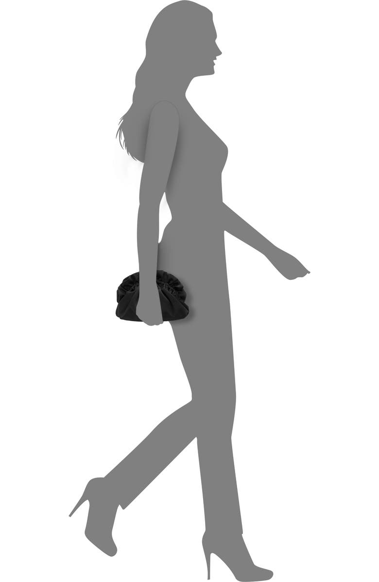 Nina Cristy Satin Clutch, Alternate, color, Black