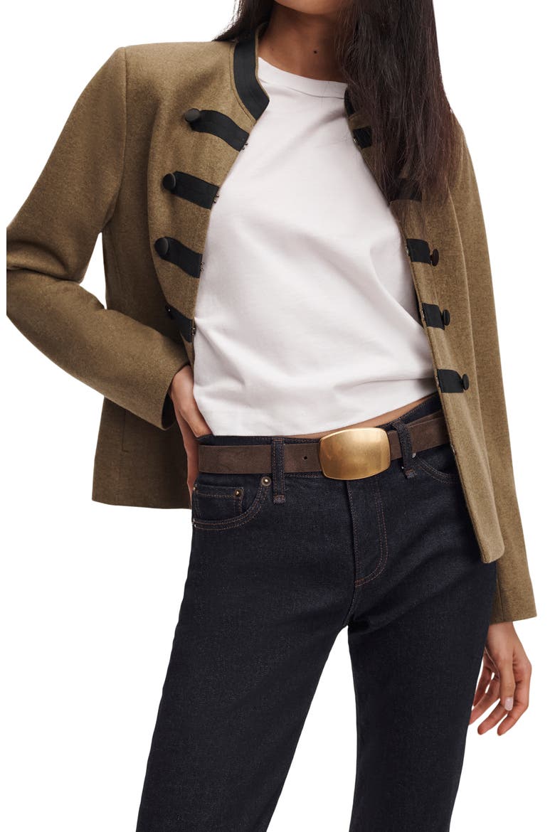 Wyatt Leather Belt, Alternate, color, OLIVE