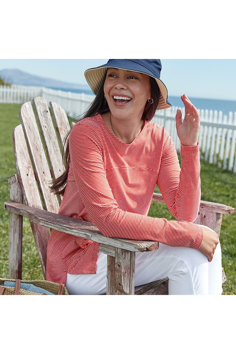 Women's Daybreak Swing Long Sleeve T-Shirt, UPF 50+ Sun Protection, Alternate, color, White