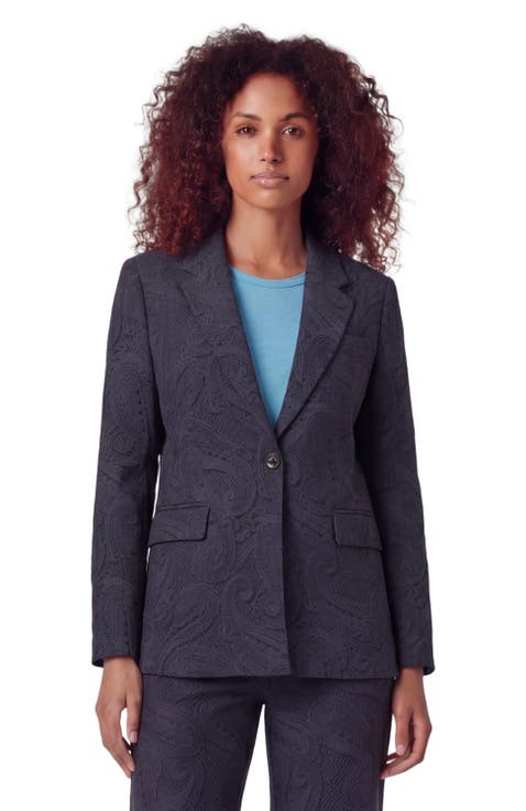 Crochet Paisley Womens Tailored Blazer