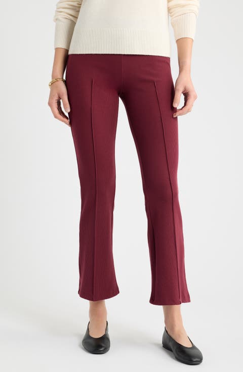 Rib Knit Kick Flare Pants