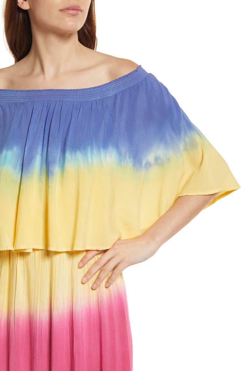 AREA STARS Ombré Off the Shoulder Maxi Dress, Alternate, color, 