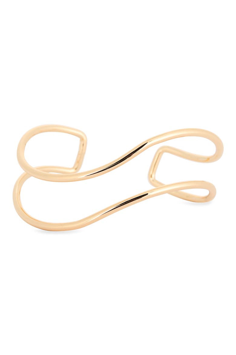 Open Curve Cuff Bracelet, Main, color, GOLD