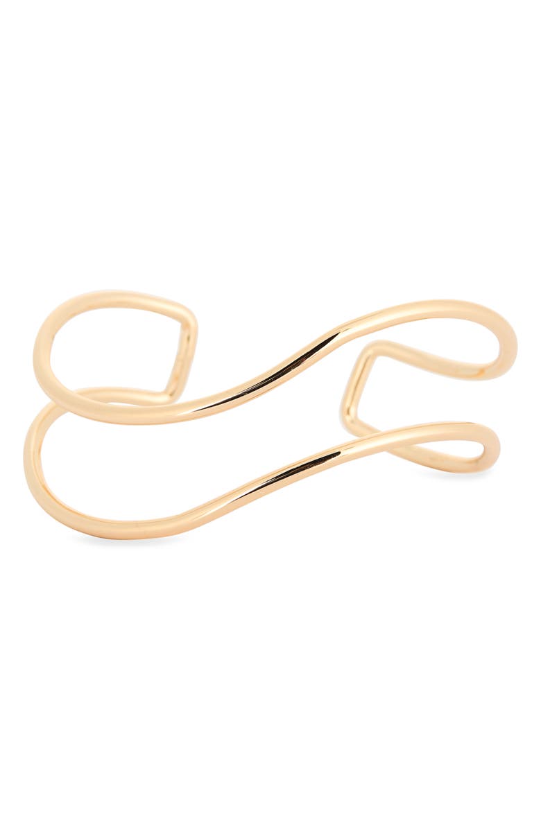 NORDSTROM RACK Open Curve Cuff Bracelet, Main, color, Gold