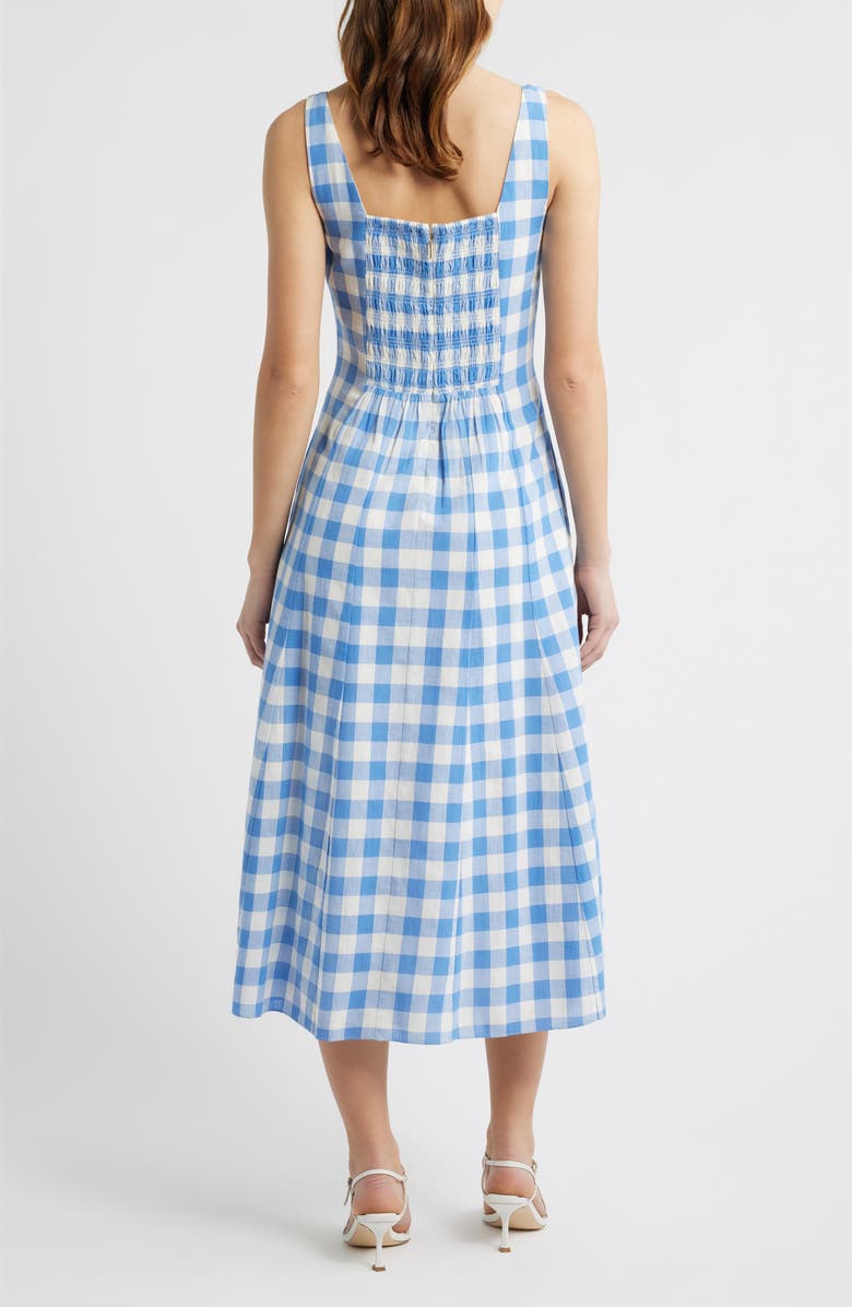 Cleobella Ardena Organic Cotton Ginghanm Dress, Alternate, color, Blue Bonnet Gingham