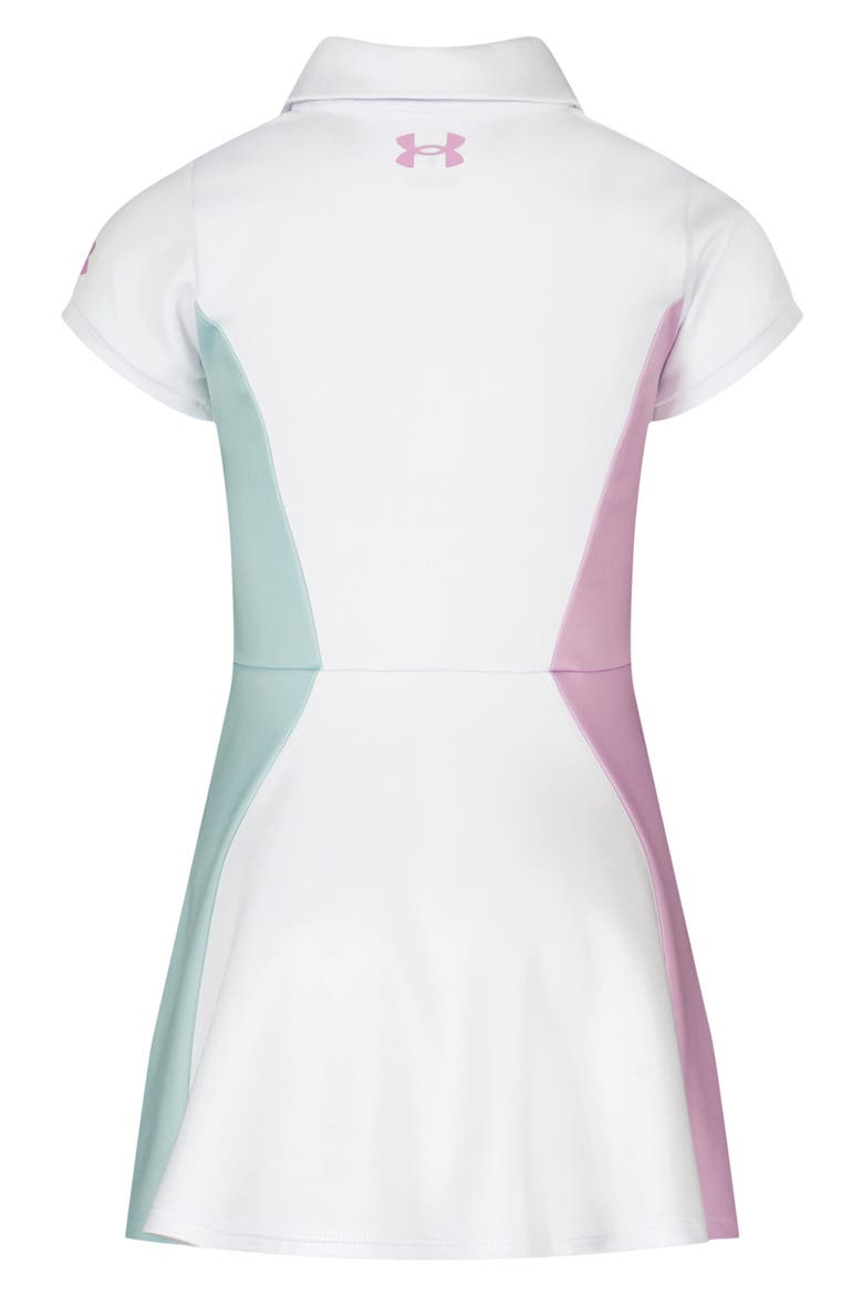 Kids' Colorblock Polo Dress, Alternate, color, WHITE