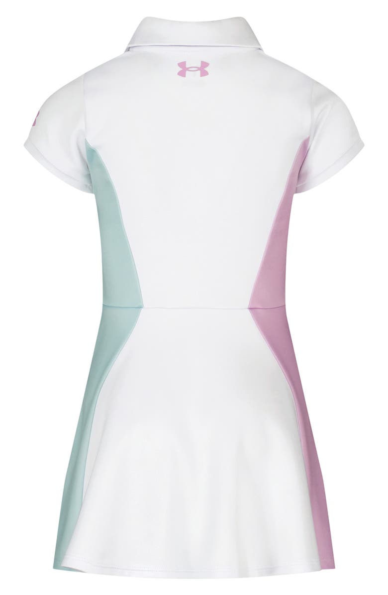 Under Armour Kids' Colorblock Polo Dress, Alternate, color, White