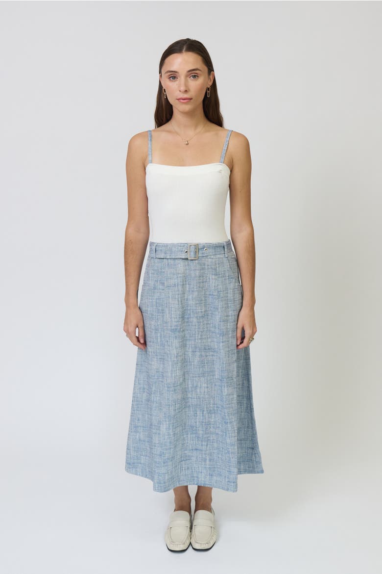 Serena Belted Twofor Dress, Main, color, BLUE