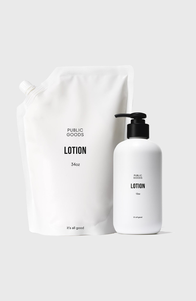PUBLIC GOODS Lotion and Refill Set, Main, color, White