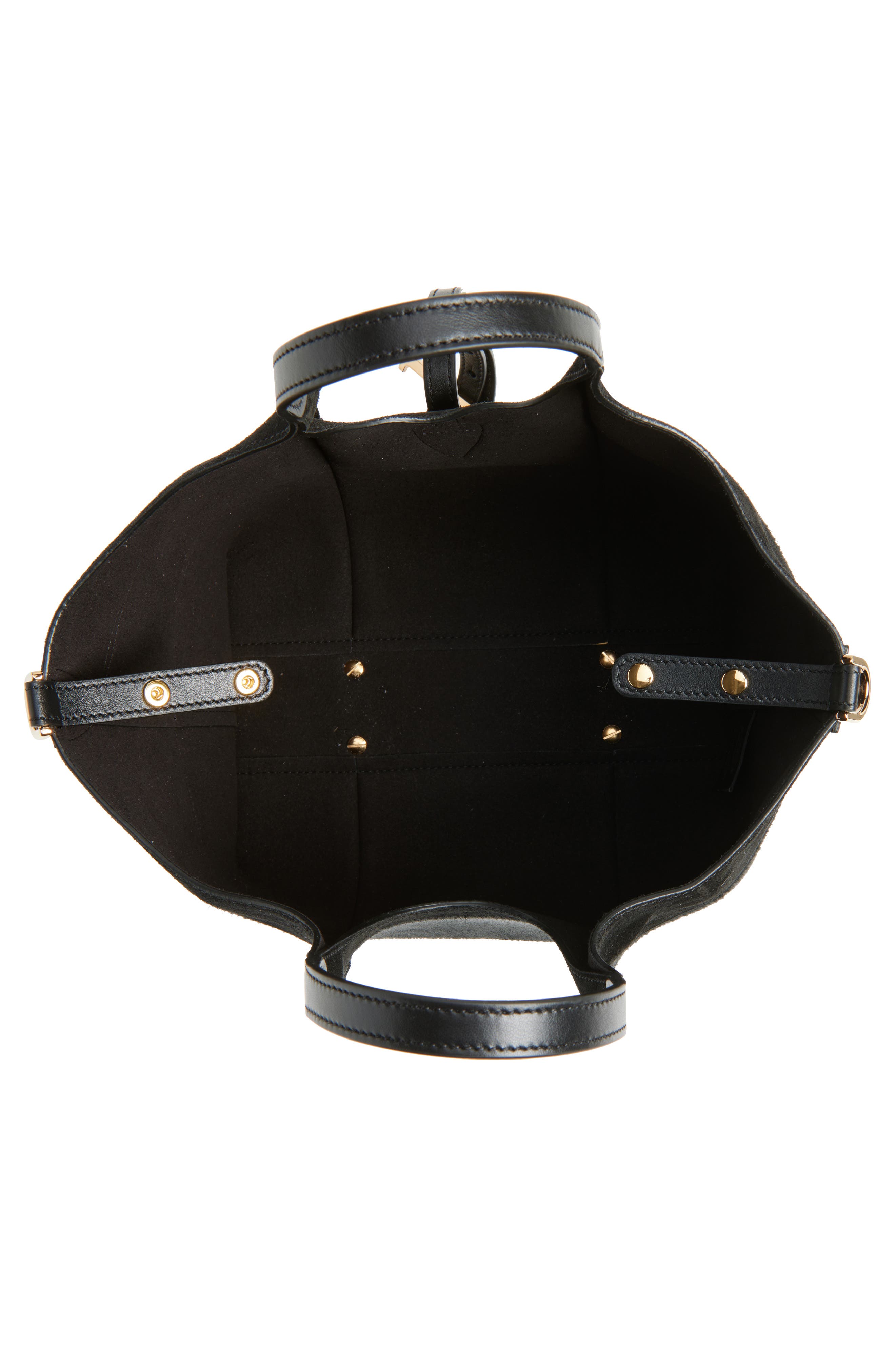 Tod's Mini T Timeless Mixed Media Tote, Alternate, color, Nero