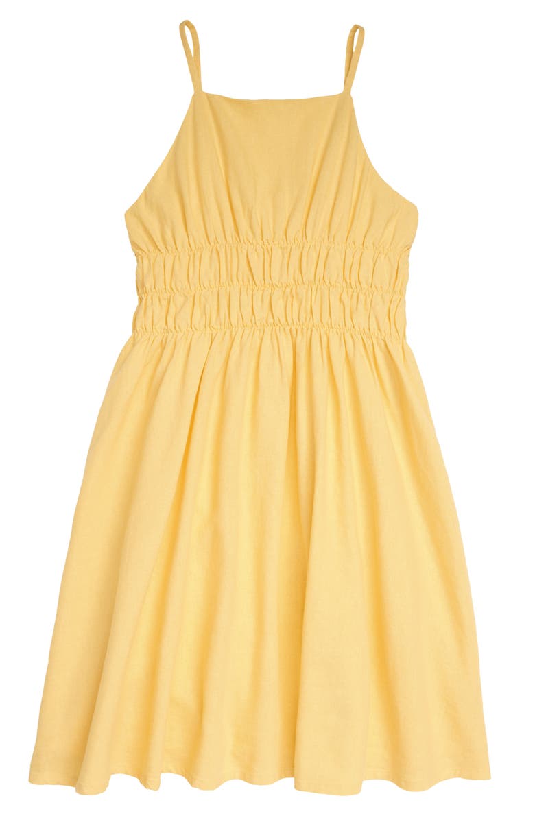 Treasure & Bond Kids' Smocked Linen Blend Sundress, Main, color, 