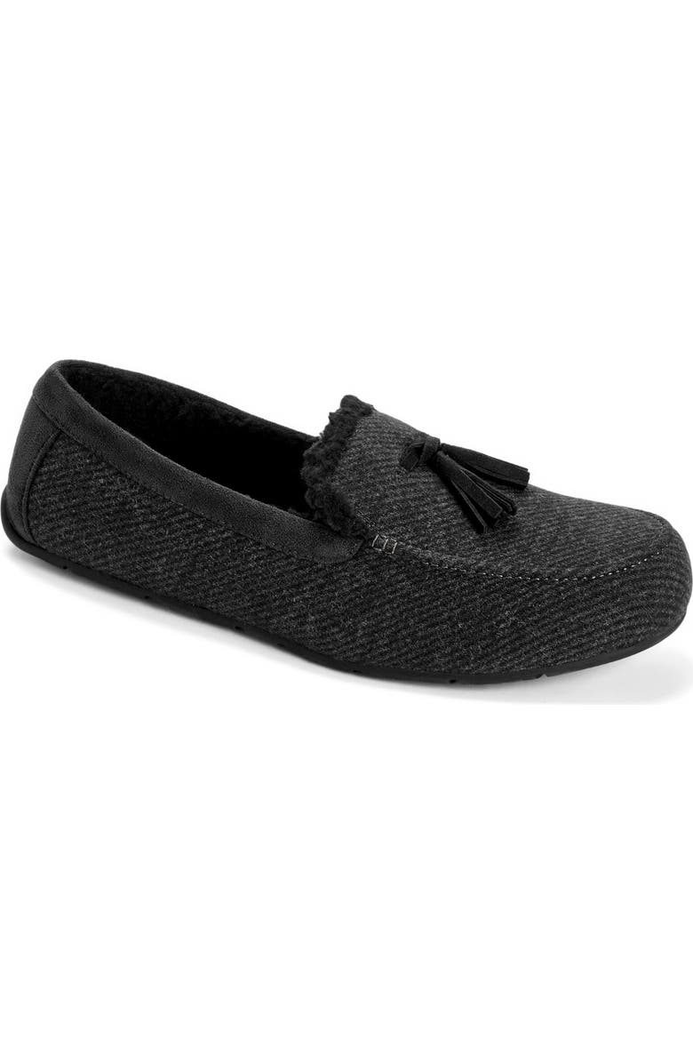 Dearfoams Perkins Moccasin Slippers, Main, color, Black