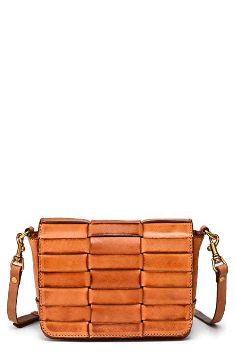 Lupi Woven Leather Crossbody Bag