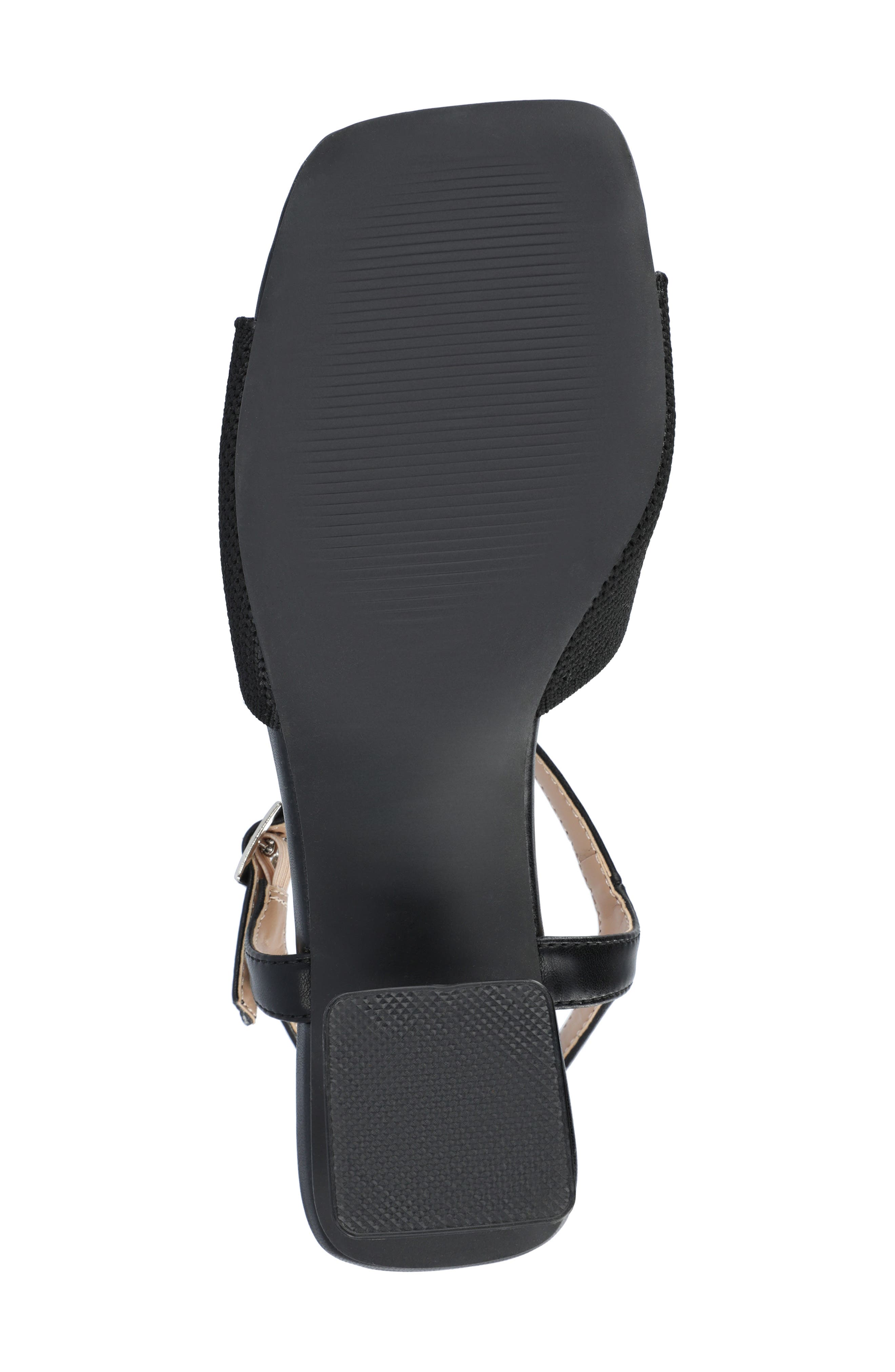 Journee Collection Evylinn Knit Block Heel Sandal, Alternate, color, 