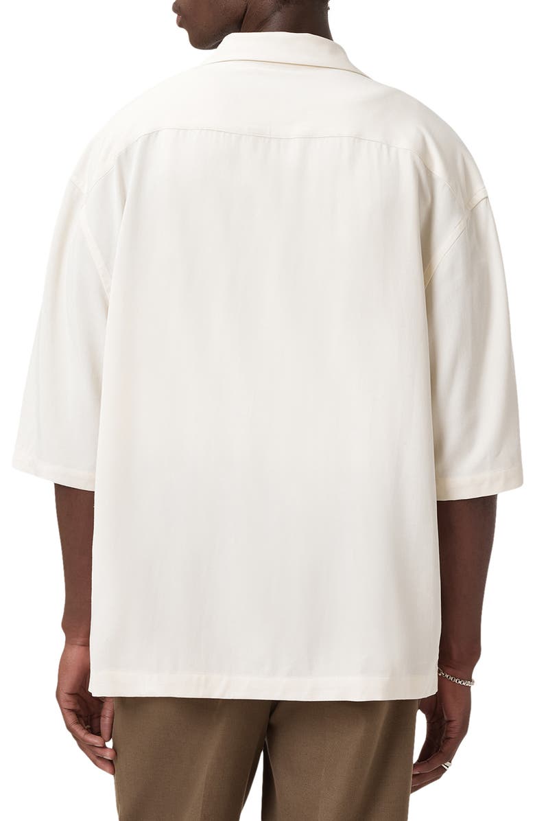 AllSaints Rialto Camp Shirt, Alternate, color, Jetstream White