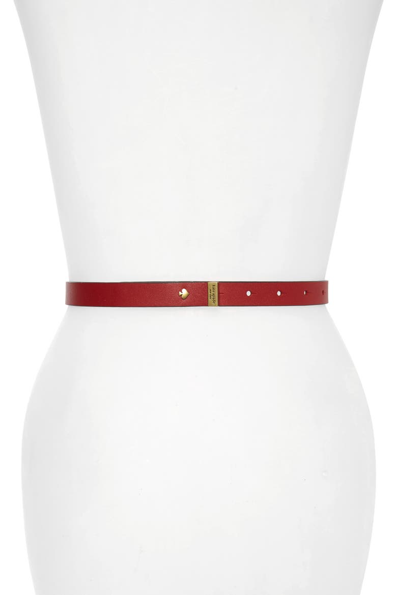 smooth bow belt, Alternate, color, HEIRLOOM RED