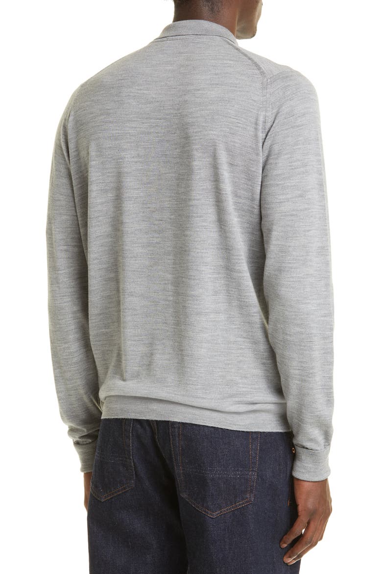 Cotswold Wool Polo Sweater, Alternate, color, SILVER