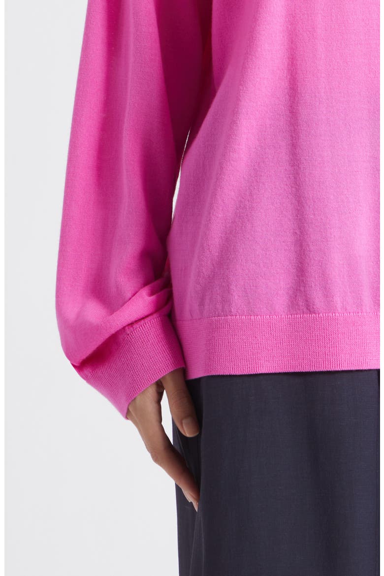 James Oversized Merino Wool Sweater, Alternate, color, AZALEA